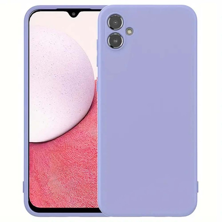 Husa BestCase® Premium Silicon, Compatibila Cu Samsung Galaxy A04, 1.2MM Slim, Microfibra in interior, Antisoc, Rezistent la socuri, Protectie Camera, Margini ridicate pentru protectia ecranului, Mov