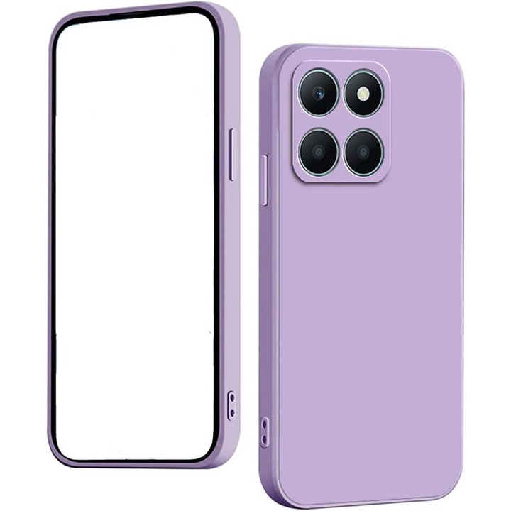 Husa BestCase® Premium Silicon, Compatibila Cu Honor X8a, 1.2MM Slim, Microfibra in interior, Antisoc, Rezistent la socuri, Protectie Camera, Margini ridicate pentru protectia ecranului, Mov