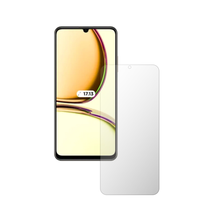 Комплект от 2X iSkinz протектор за екран за Realme C53 - подходящ за калъф, невидим Skinz HD, ултра-прозрачен силикон с пълно покритие, залепващ и гъвкав