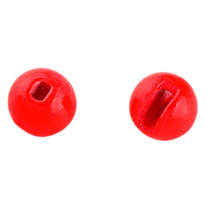 Set 5 buc bile tungsten Kamatsu slotted beads 1.97gr, 6.4mm, culoarea rosie