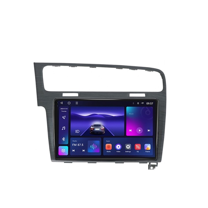 Navigatie dedicata cu ecran QLED 2K NaviMag 8-core 2GHz 4+64GB Android Bluetooth Radio GPS Wireless Carplay Slot SIM 4G VW Golf 7 2012-2019