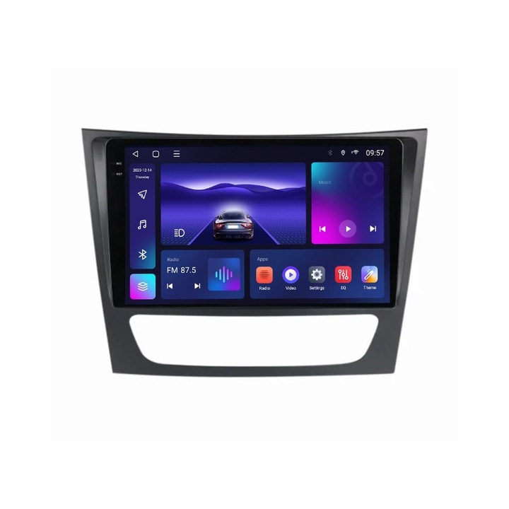 Navigatie dedicata cu ecran QLED 2K NaviMag 8-core 2GHz 4+64GB Android Bluetooth Radio GPS Wireless Carplay Slot SIM 4G Mercedes E-Class W211 2002-2009