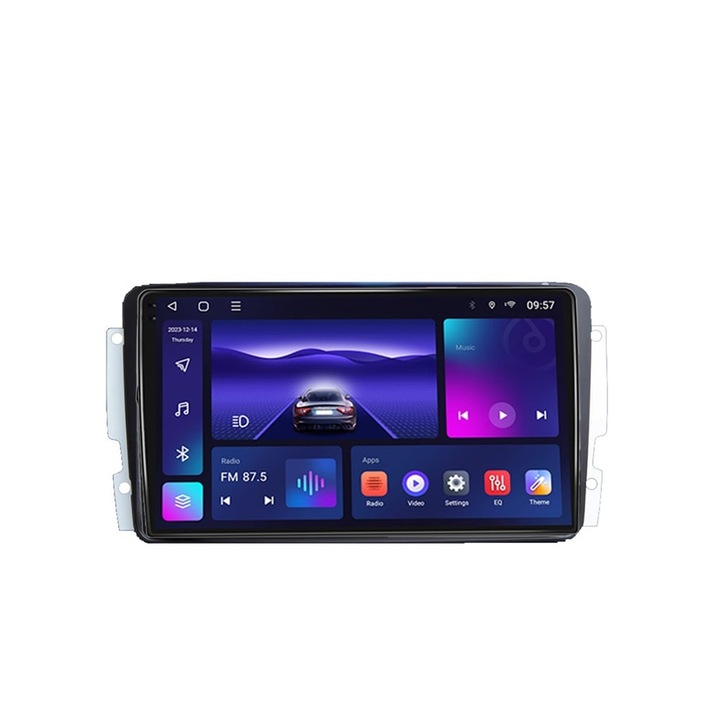 Navigatie dedicata cu ecran QLED 2K NaviMag 8-core 2GHz 4+64GB Android Bluetooth Radio GPS Wireless Carplay Slot SIM 4G Mercedes G-Class W463 2002-2012