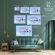 Tablou Canvas Crearea unui Design pe Calculator de Baiatul Imbracat in Albastru Atent cu Adidasi Portocalii 40x25CM