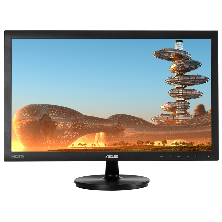 Asus VS247HR LED monitor, 23.6", Wide, Full HD, 1920x1080, 2 ms, DVI, VGA, Fekete