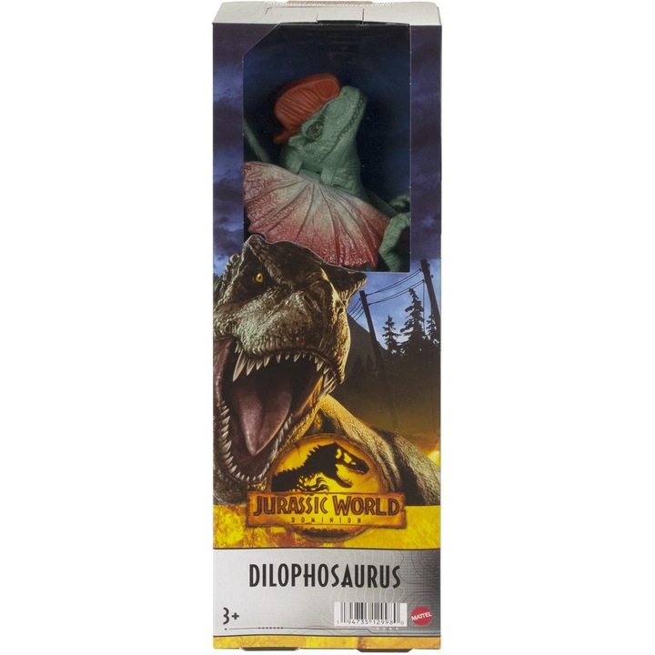 Figurina Mattel, Jurassic World Dominion, Dilophosaurus, pentru baieti, 3 ani