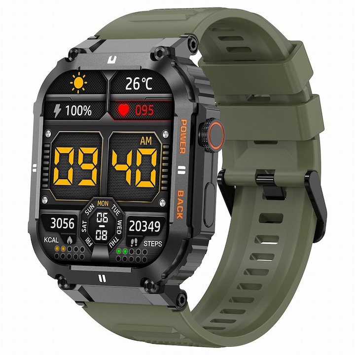 Smartwatch JOYROOM JR-FT5 Plus, Bluetooth 5.4, Ecran TFT 1.96", Negru