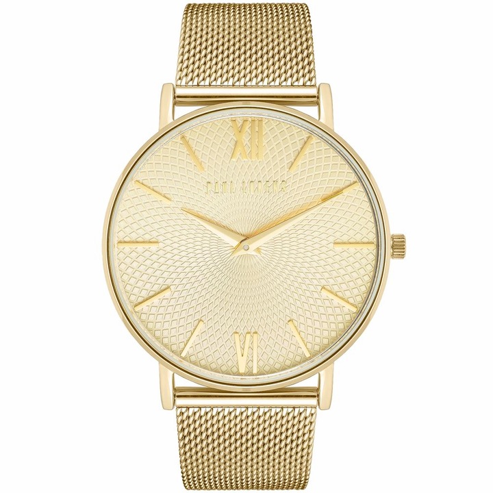 Ceas dama Paul Lorens, model PL11989B7-4D1, mecanism quartz, culoare aurie, dimensiuni 40x37x8,2mm