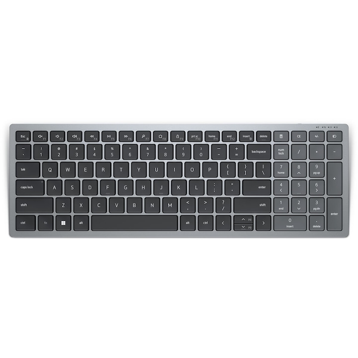 Tastatura Standard Dell KB740-GY-R-SPN, Qwerty Spaniola, Bluetooth, Gri/Negru, Cu Baterii