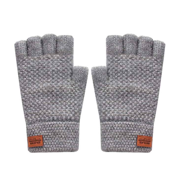 Ръкавици без пръсти QttvbTna, акрилни, за шофиране, сиви