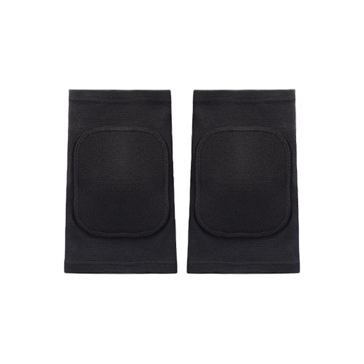 Комплект от 2 наколенки за танци/волейбол, QttvbTna, полиестер-памук, черни, L