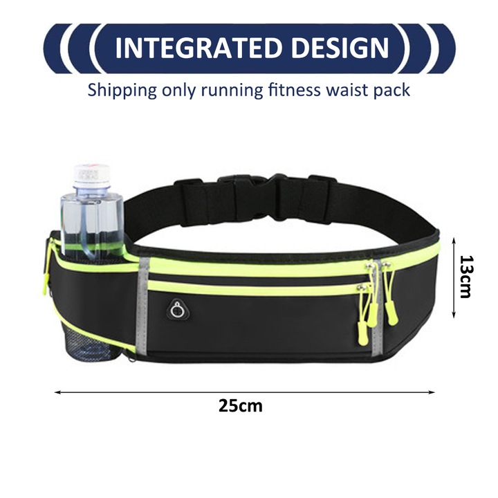 Sportos övtáska, vizespalackkal, fényvisszaverő, futáshoz, állítható méretek