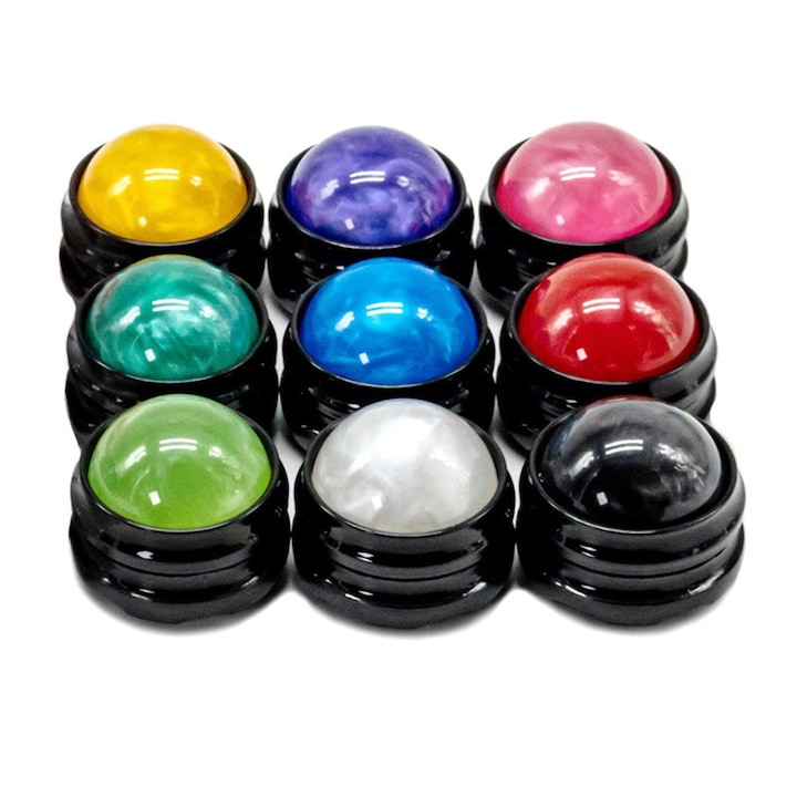 Комплект от 9 масажни топки QttvbTna, смола, многоцветни, 6,5x6 см