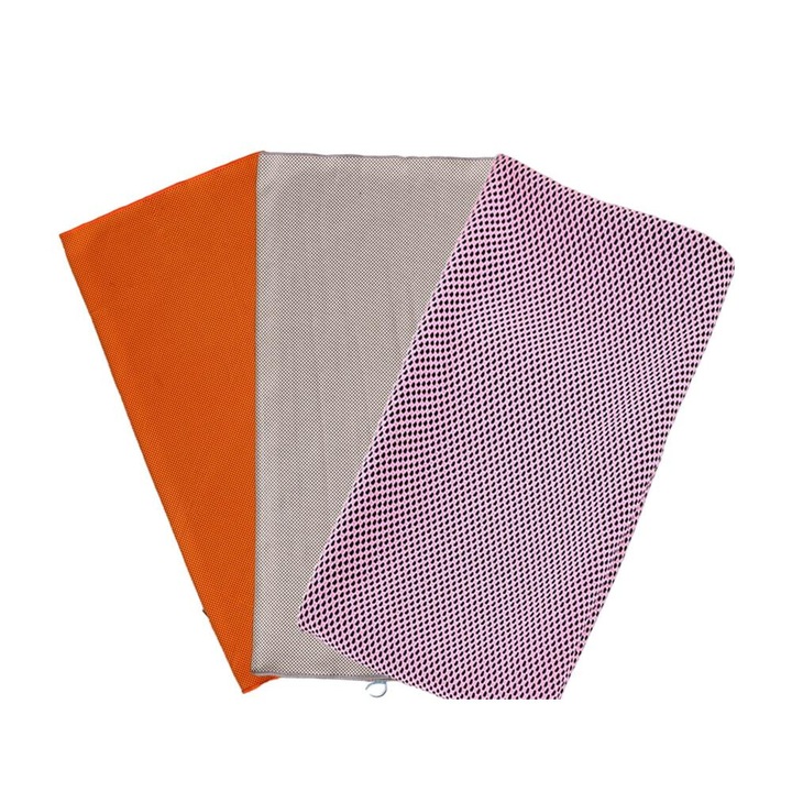 QttvbTna hűtőtörlő, hűsítő hatású, poliészter, többszínű, 3 db-os szett, 25x40cm