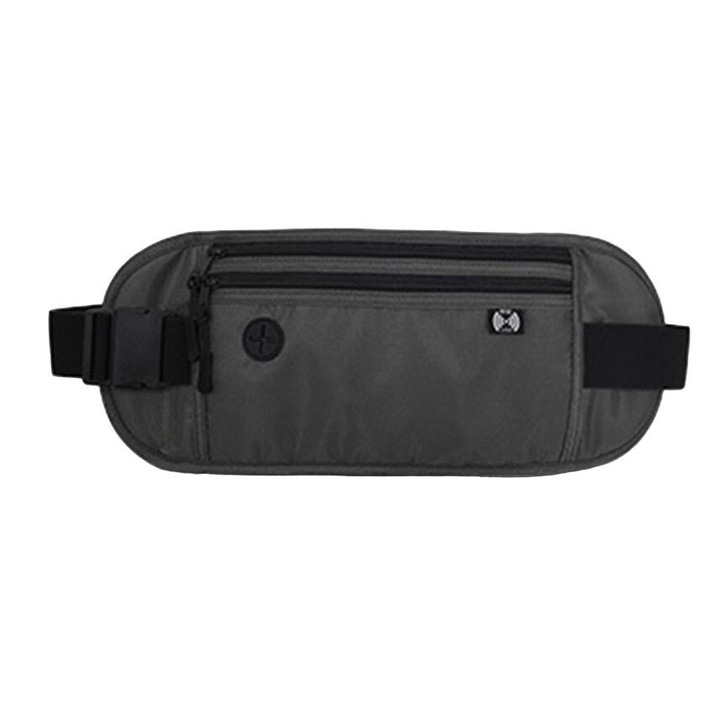 QttvbTna utazótáska, RFID blokkoló, nagy kapacitású, légáteresztő anyagú, fekete