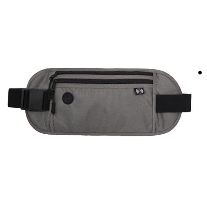 QttvbTna utazótáska, RFID blokkoló, légáteresztő anyag, nagy kapacitású, szürke