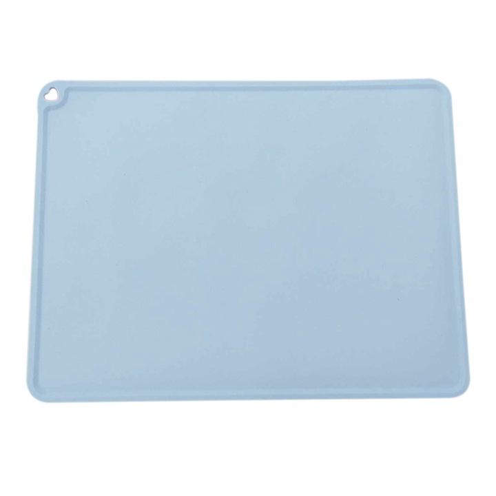 QttvbTna szilikon vízálló szőnyeg, emelt élekkel, könnyen tisztítható, kék