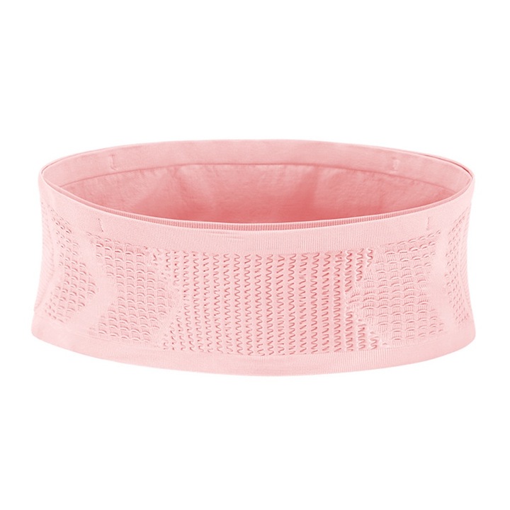 Futáshoz, edzéshez való deréktáska, könnyű kötött, rugalmas, csúszásgátló, légáteresztő, rózsaszín