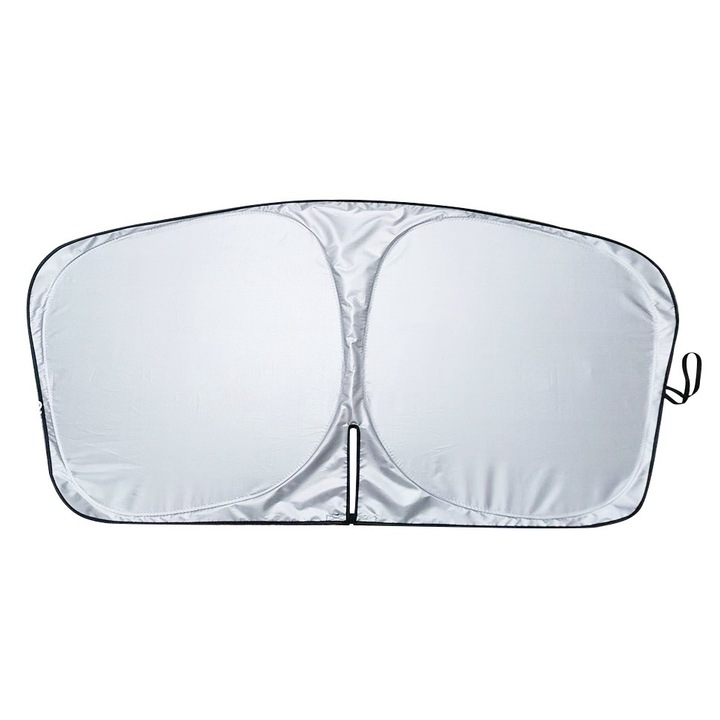 Parasolar auto QttvbTna, pliabil, material reflectorizant, include husa de depozitare