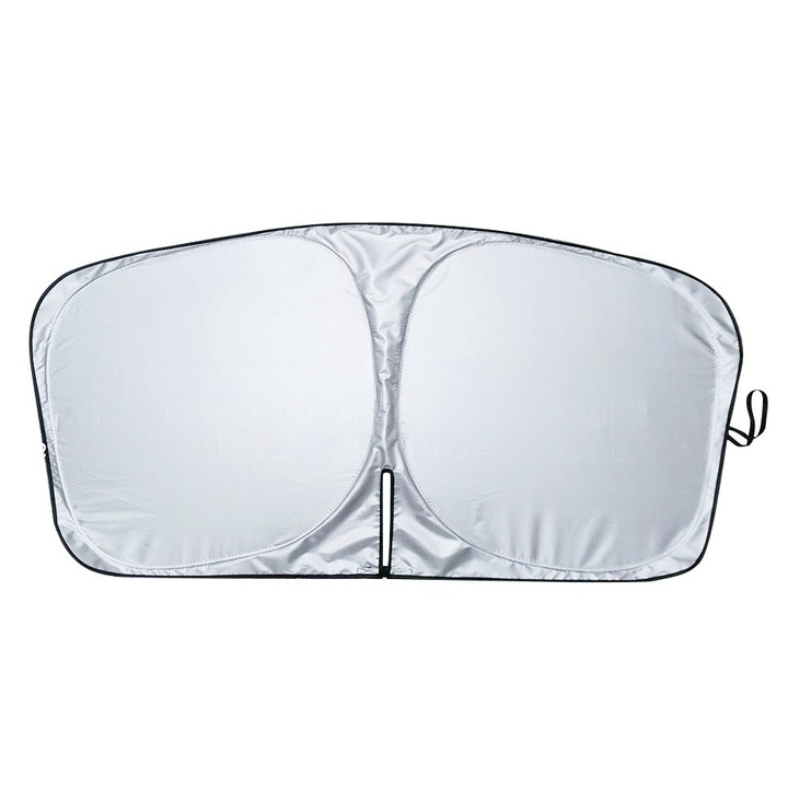 Parasolar auto QttvbTna, pliabil, material reflectorizant, include husa de depozitare