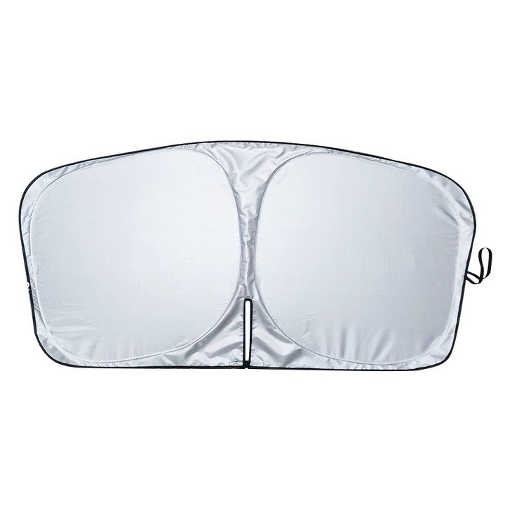 Parasolar auto QttvbTna, pliabil, material reflectorizant, include husa de depozitare