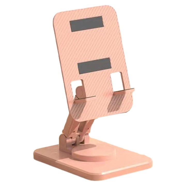 Tablettatartó, KkvoGmle, visszahúzható, összecsukható, rózsaszín