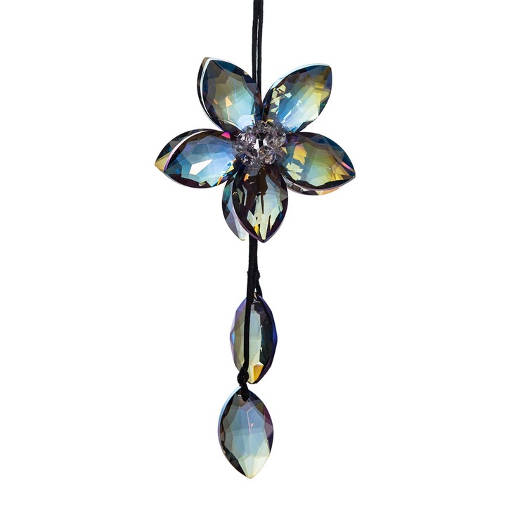 QttvbTna dekoratív medál, kristály, szivárvány hatású, kertbe/autóba, átlátszó