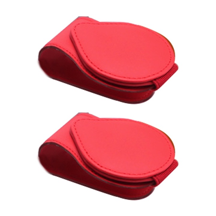 Mágneses tartó autós szemüveghez, QttvbTna, csepp kivitel, PU, 2 db-os készlet, fekete