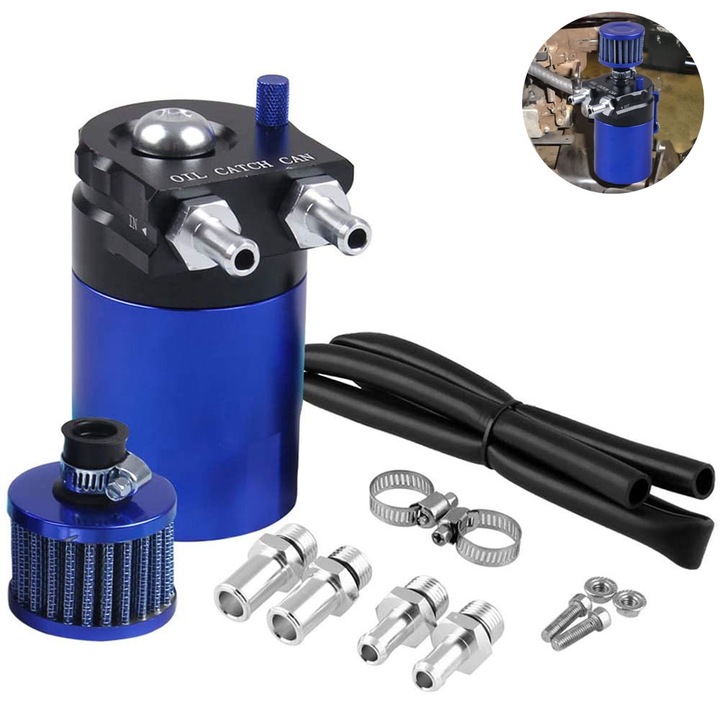 Sticla ulei auto, 300ML, Negru/Albastru, 22x11x9cm