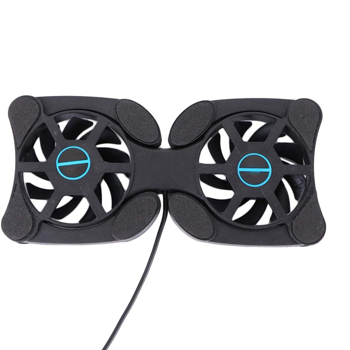 Cooler Notebook QttvbTna, Pliabil, USB, Dublu Ventilator, 32x16.5x2.2cm
