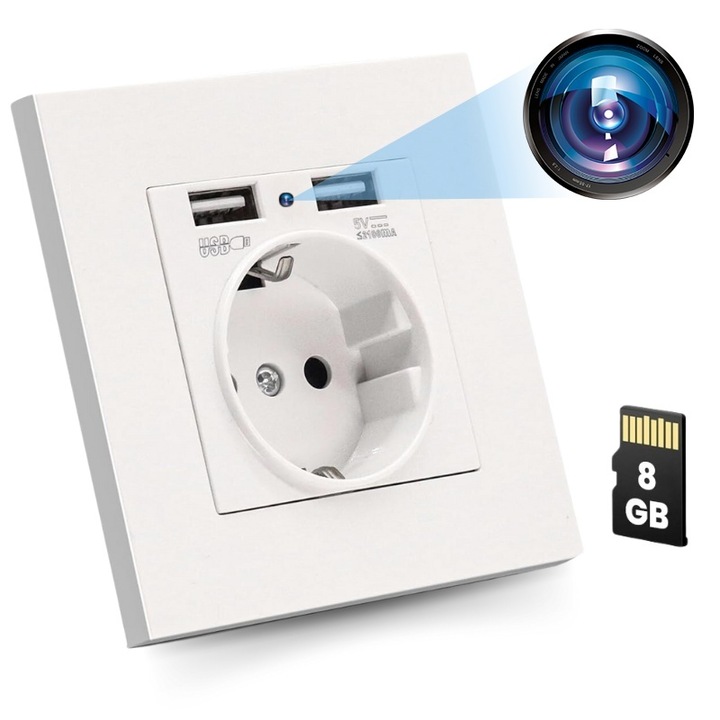 Шпионска Камера iUni PR1, 8GB, Wi-Fi, Full HD, Сензор за Движение