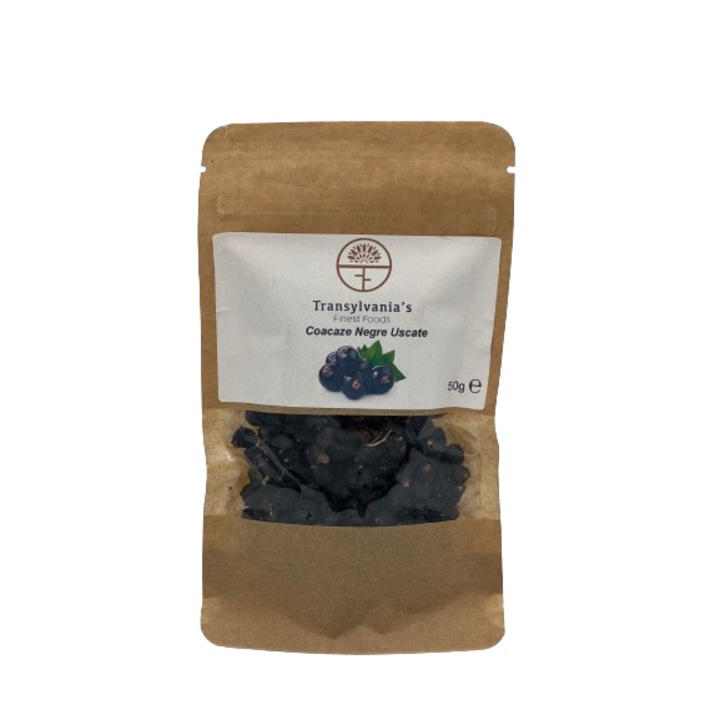 Coacaze negre uscate, 50g, Transylvania's Finest Foods