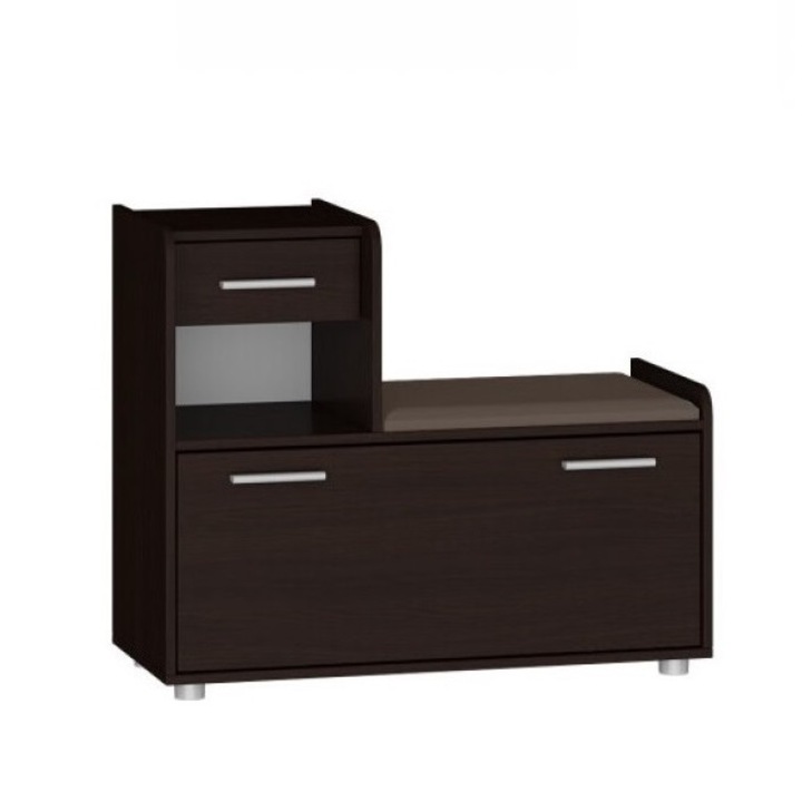 Шкаф за обувки Тандем, ляво, ПДЧ, Еверест, 90x38x70 см, Венге тъмно