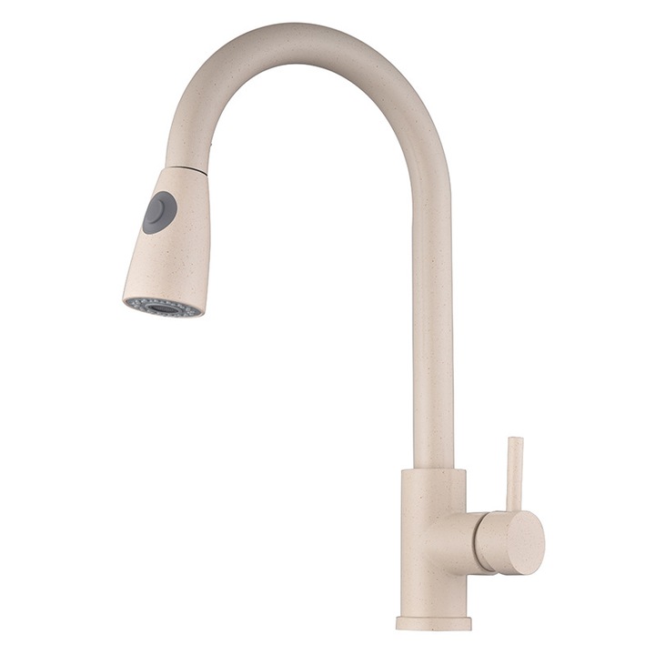 Szaniter csap mosogatóhoz, forgó, rozsdamentes acél, forgó, 60cm, ezüst