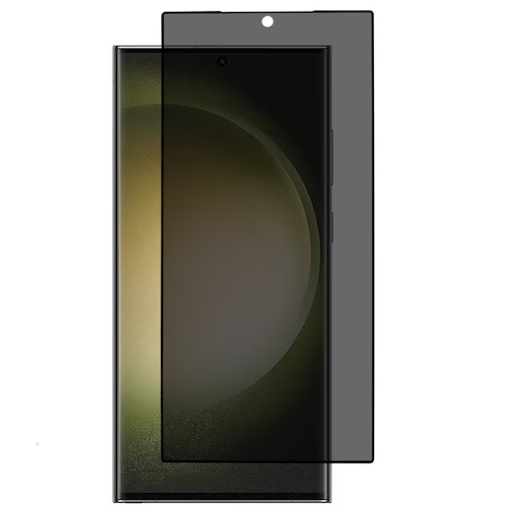 Стъклен Протектор Privacy за Samsung Galaxy S24 Ultra, Crystal Anti-Spy Secure Glass, Черен
