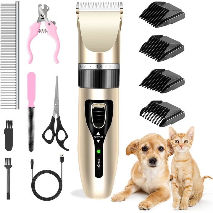 Set de Ingrijire Animale, Lama Ceramica si Titan, Autonomie 3 Ore, Multicolor, Sofia CONCEPT