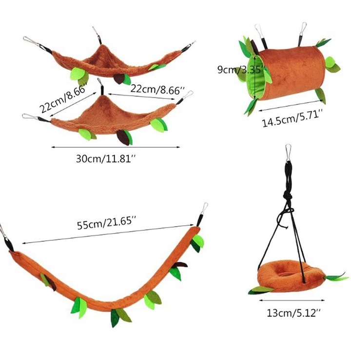 Set 5 leagane pentru rozatoare, plus/metal, multicolor