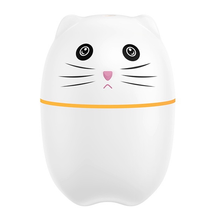 Mini hordozható párásító, USB, utazáshoz és irodai használatra, fehér
