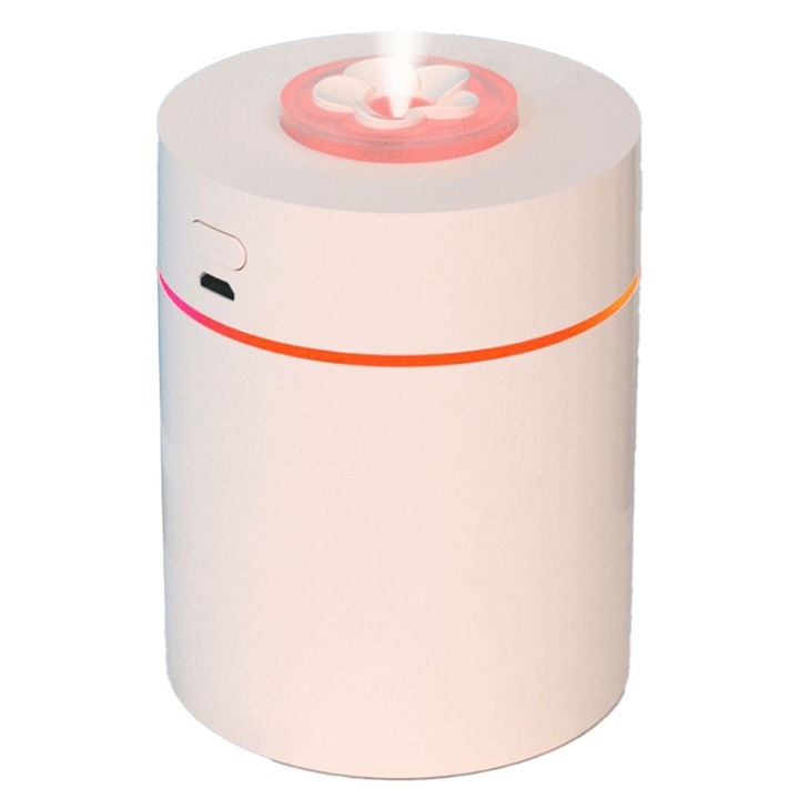 Hordozható párásító 7 színű lámpákkal, automatikus kikapcsolás, 240ml