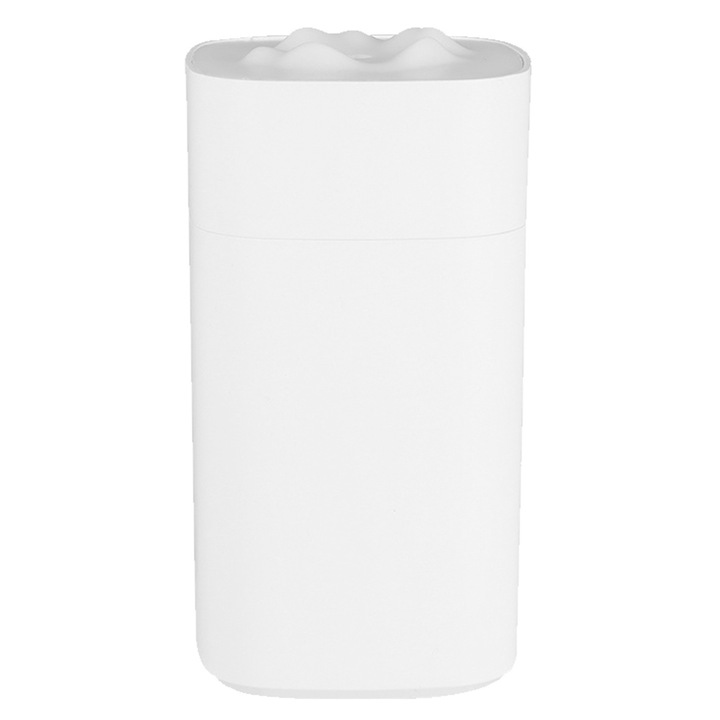 Hordozható párásító, csendes működés, világítás, autonómia 4-8 óra, fehér