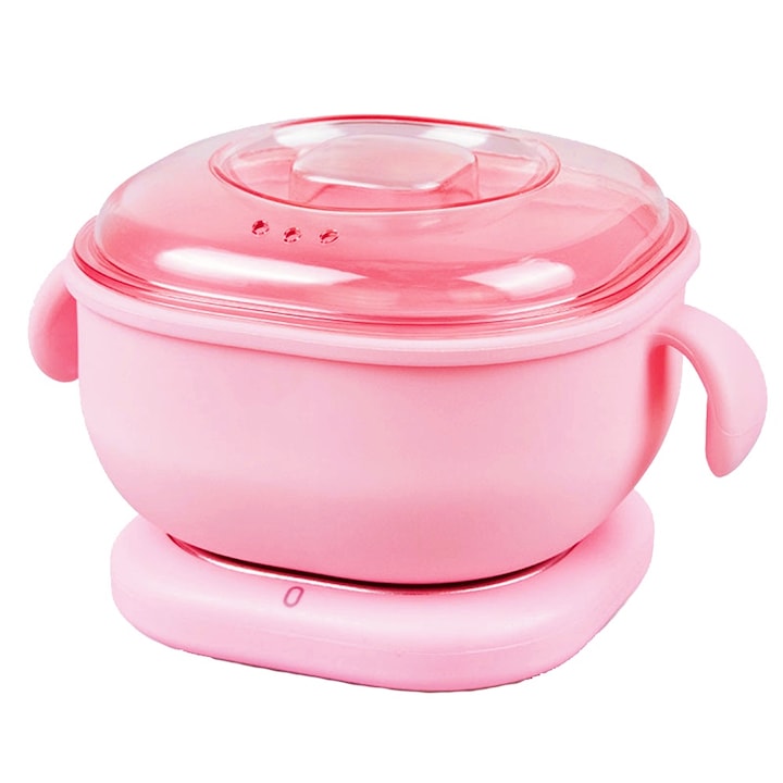 BOMSTOM съд за топене на восък, 400 мл, силикон, преносим, сгъваем, розов