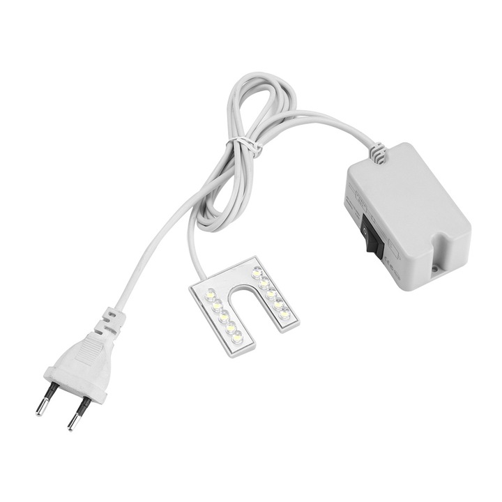 Lampa cu LED flexibila, baza magnetica, 6000-6500K, 0.5W, 1.4m, alb