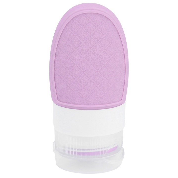 Силиконова пътна бутилка за шампоан, Etansa, 37 мл, матово лилаво