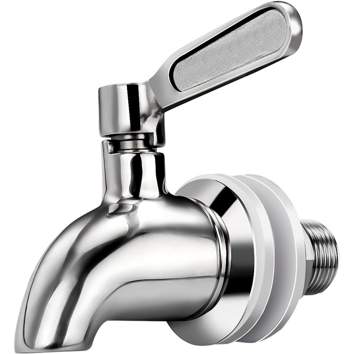 Robinet de inlocuire din otel inoxidabil Supertina pentru dispenser bauturi, montaj usor, 10mmx16mm