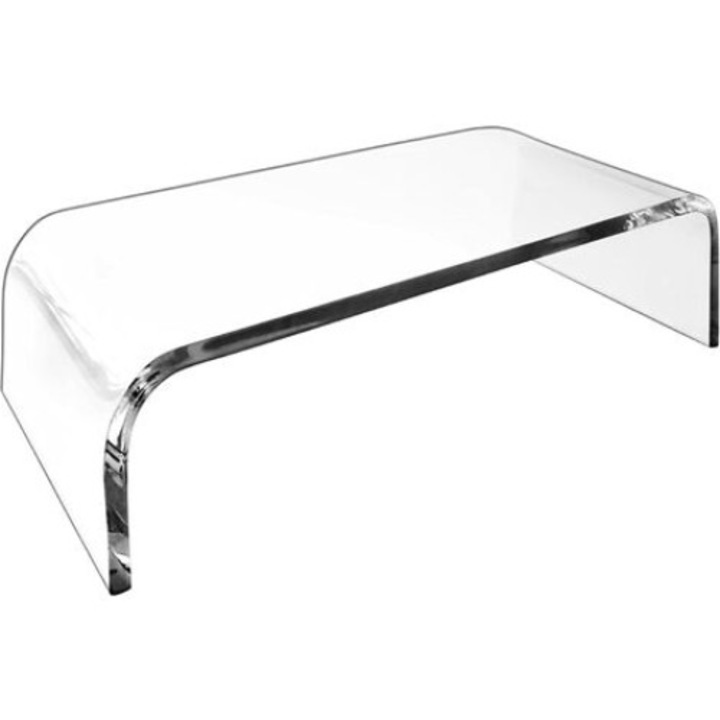 Suport monitor din acril, transparent, rezistent, economisitor de spatiu, 50 lbs