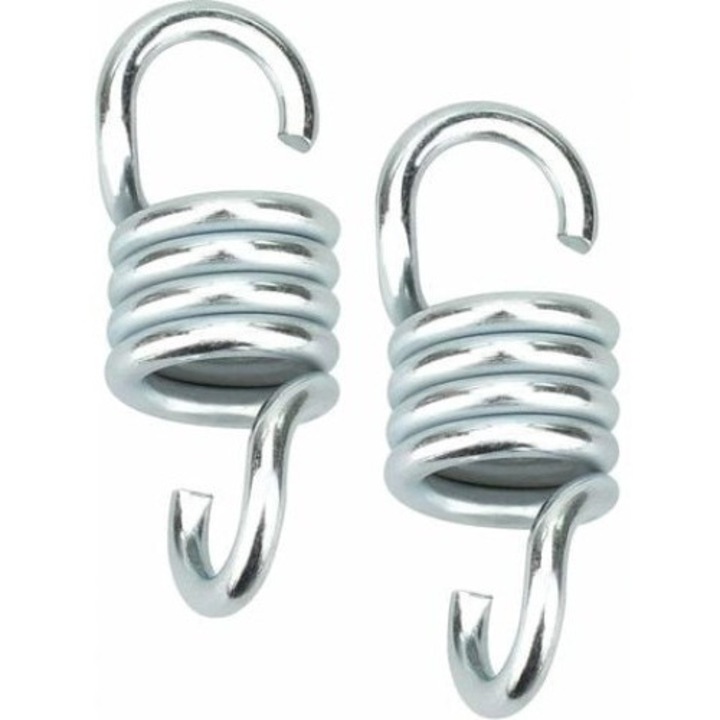 2 db-os akasztóhorog készlet függőágyhoz, korrózióálló, 250 kg teherbírású, ezüst