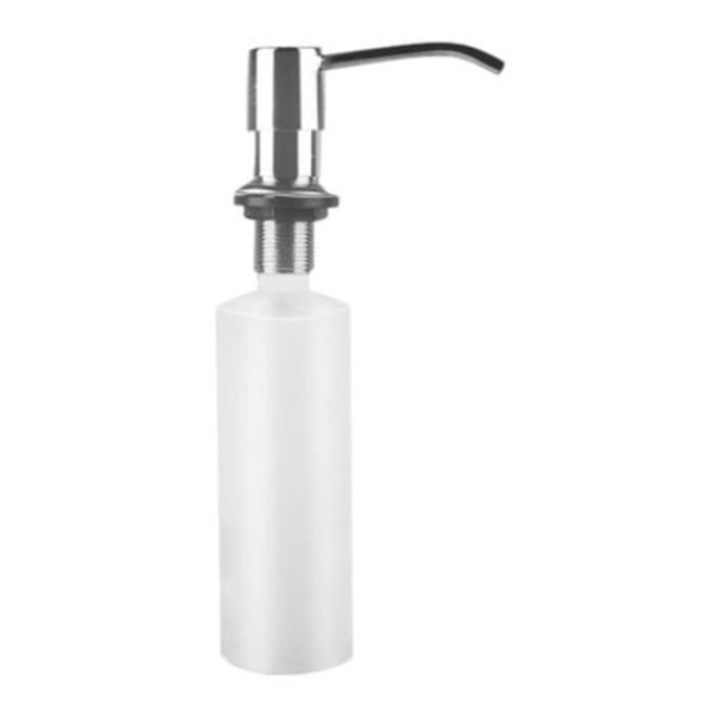 Folyékony szappan adagoló mosogatóhoz, króm, űrtartalom 300ml, 5,5x25cm, készlet