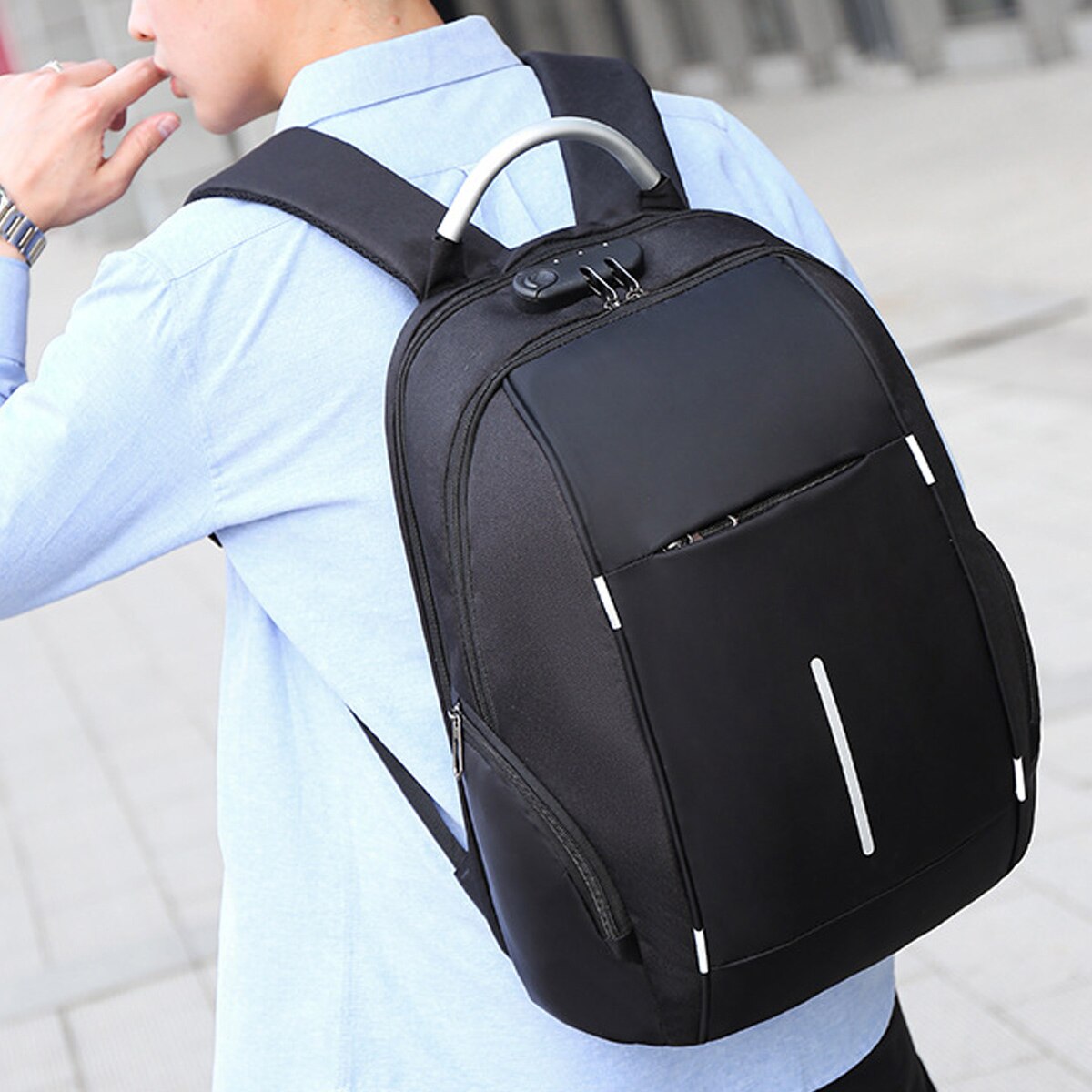 Rucsac mare pentru laptop pentru scoala, serviciu, afaceri si calatorii - impermeabil