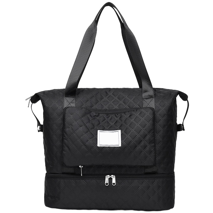 Jormftte utazótáska, sporttáska, cipőtartó rekesszel, fekete, 39x35x22cm