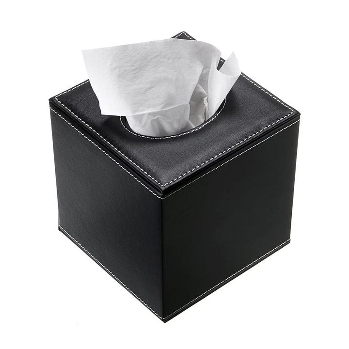 Cutie depozitare pentru servetele, QttvbTna, Poliuretan, Negru
